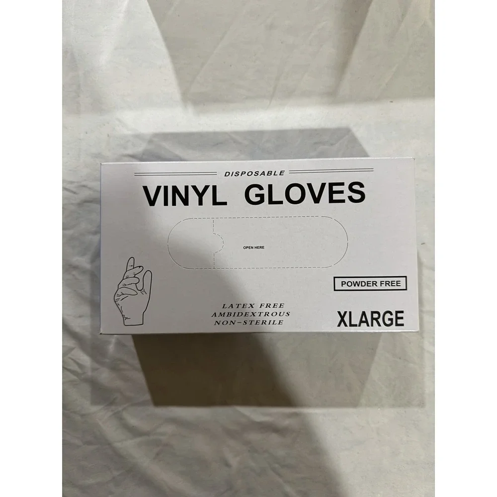 500 X-Large Disposable Vinyl Gloves.‎ Latex Free. None Sterile